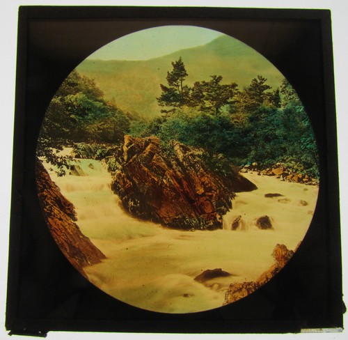 Colour glass magic lantern - glass,