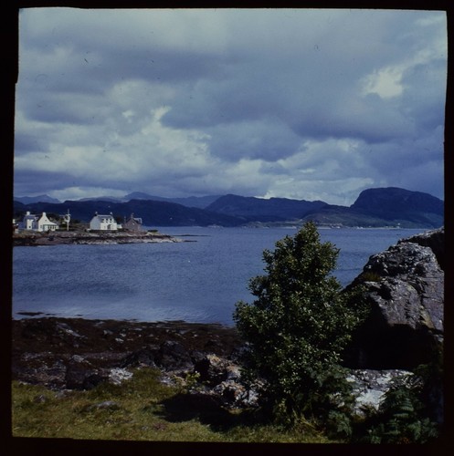Magic lantern slide - lantern, distant